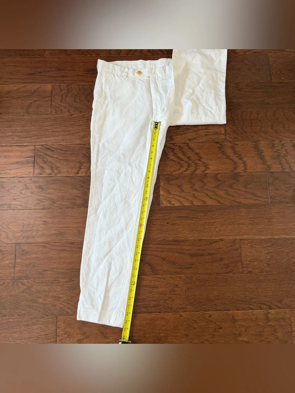 Brooks Brothers Milano Pants Baird Mcnutt Irish Linen Blend White 34x30